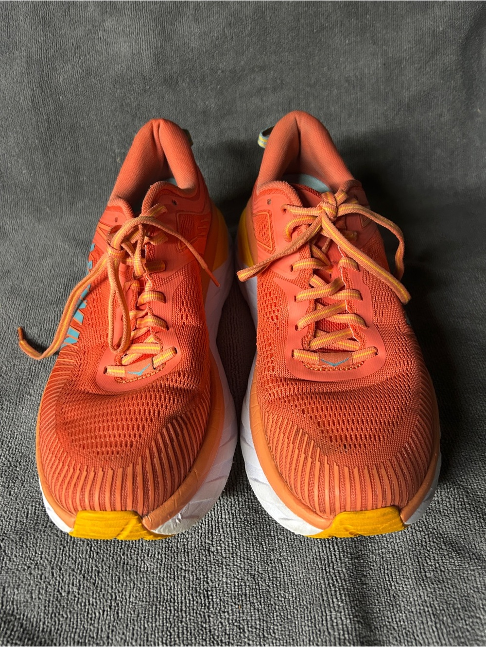 HOKA Bondi 7 Women’s 10.5 Camellia Coastal Shade Orange Running Shoes